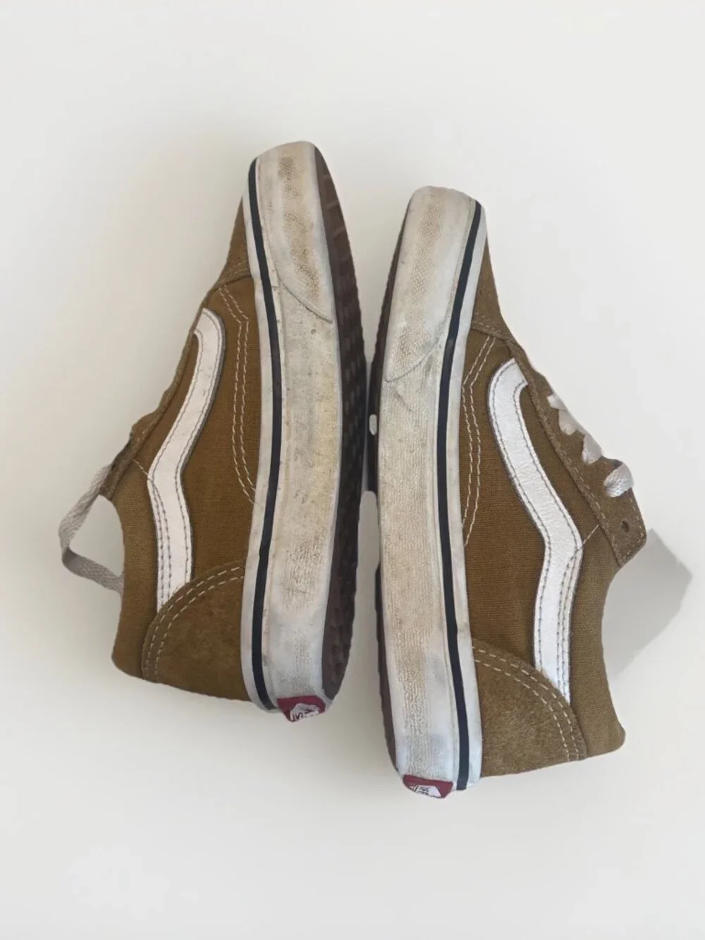 Vans Old Skool Sneakers Shoes Yellow Canvas Suede Lace Up 11.5 C